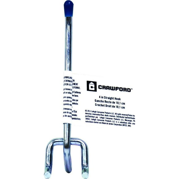 CRAWFORD PROD DIV OF JARDEN SAFETY 14158 Heavy Duty Peg Hook 8-Pack ¼” Inch CRAWFORD PROD DIV OF JARDEN SAFETY 14158 Heavy Duty Peg Hook 8-Pack ¼” Inch
